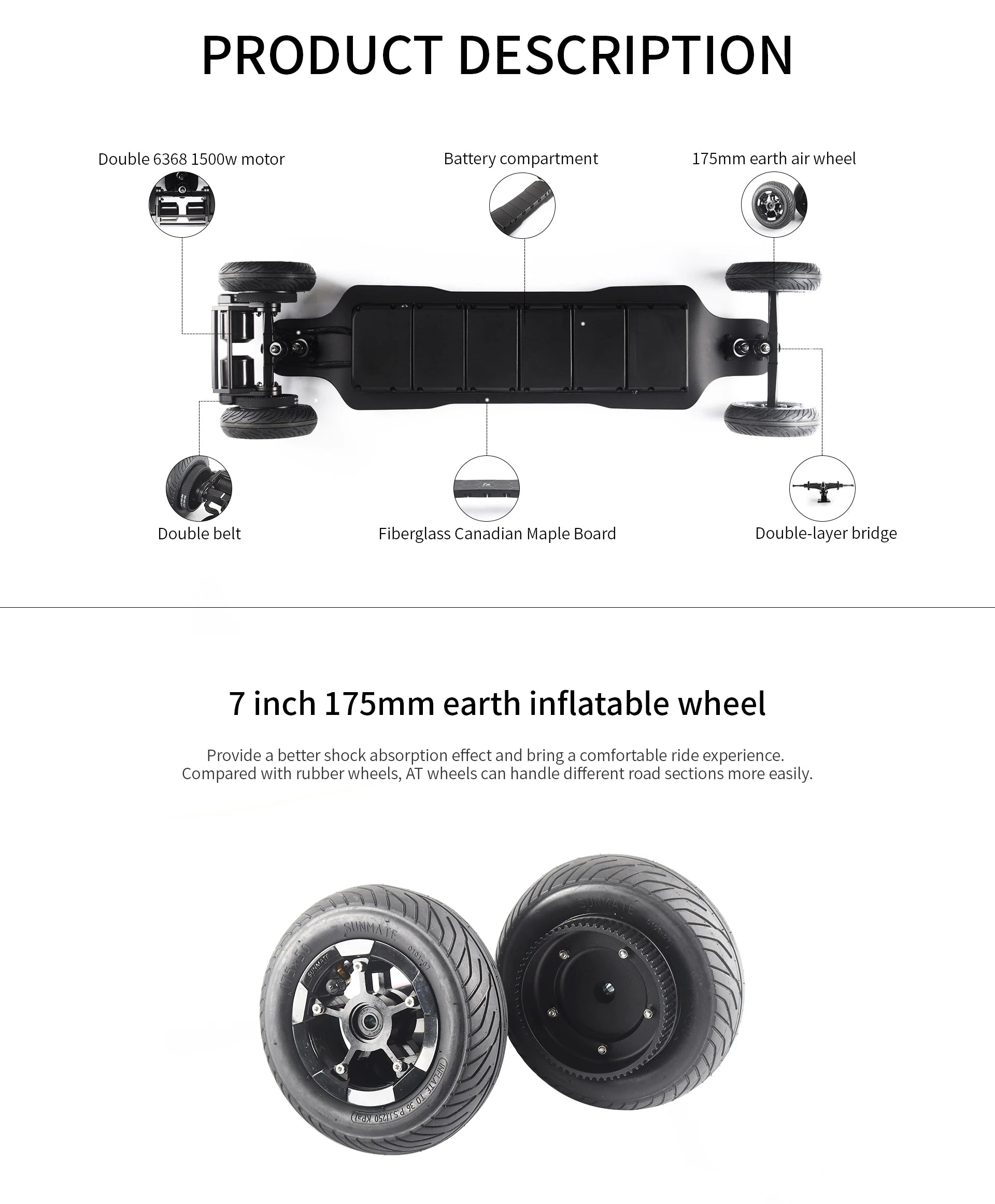 GTR2 Flex-Bamboo | 2in1 All-Terrain | evolved Offroad eSkateboard